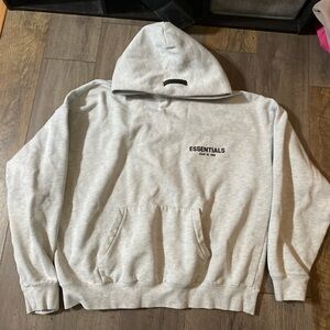 Fear of God Essentials Light Gray Hoodie